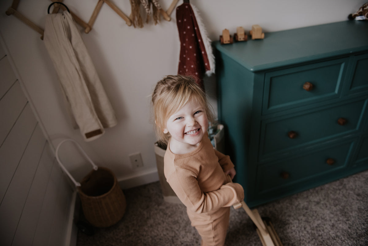 Organic Thermal Baby + Kids Pajama Set | Ginger