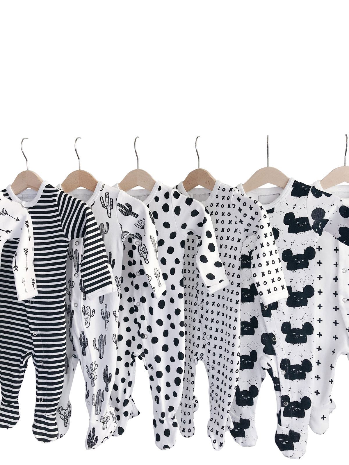 Organic Button Footie | GOTS Certified Organic Cotton | Signature Prints