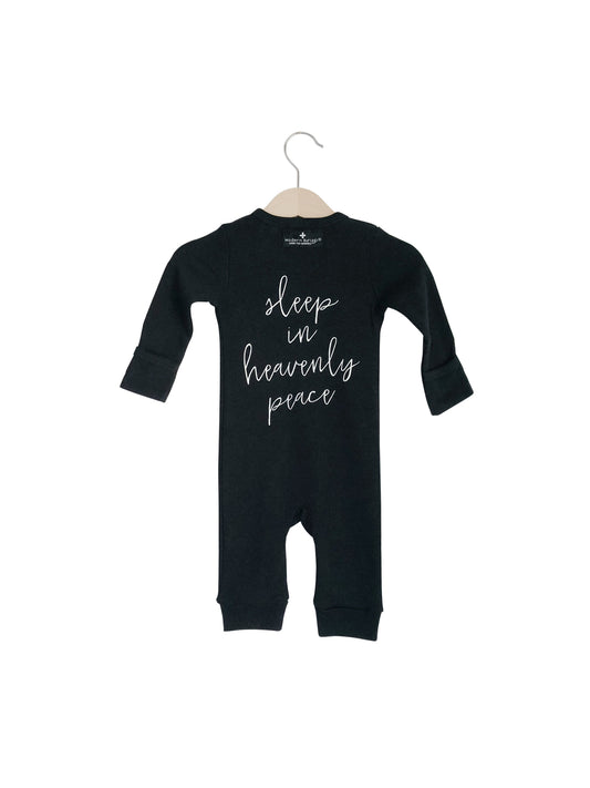 Sleep in Heavenly Peace organic Button Coverall by Modern Burlap