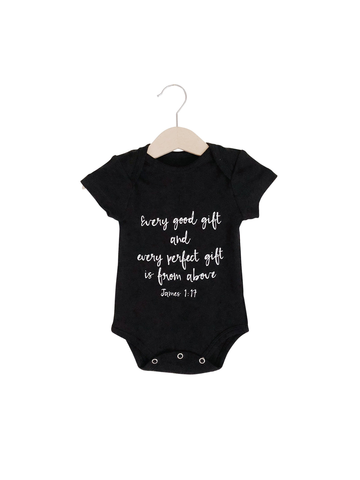 James 1:17 Organic Short Sleeve Bodysuit | GOTS Certified Organic Cotton