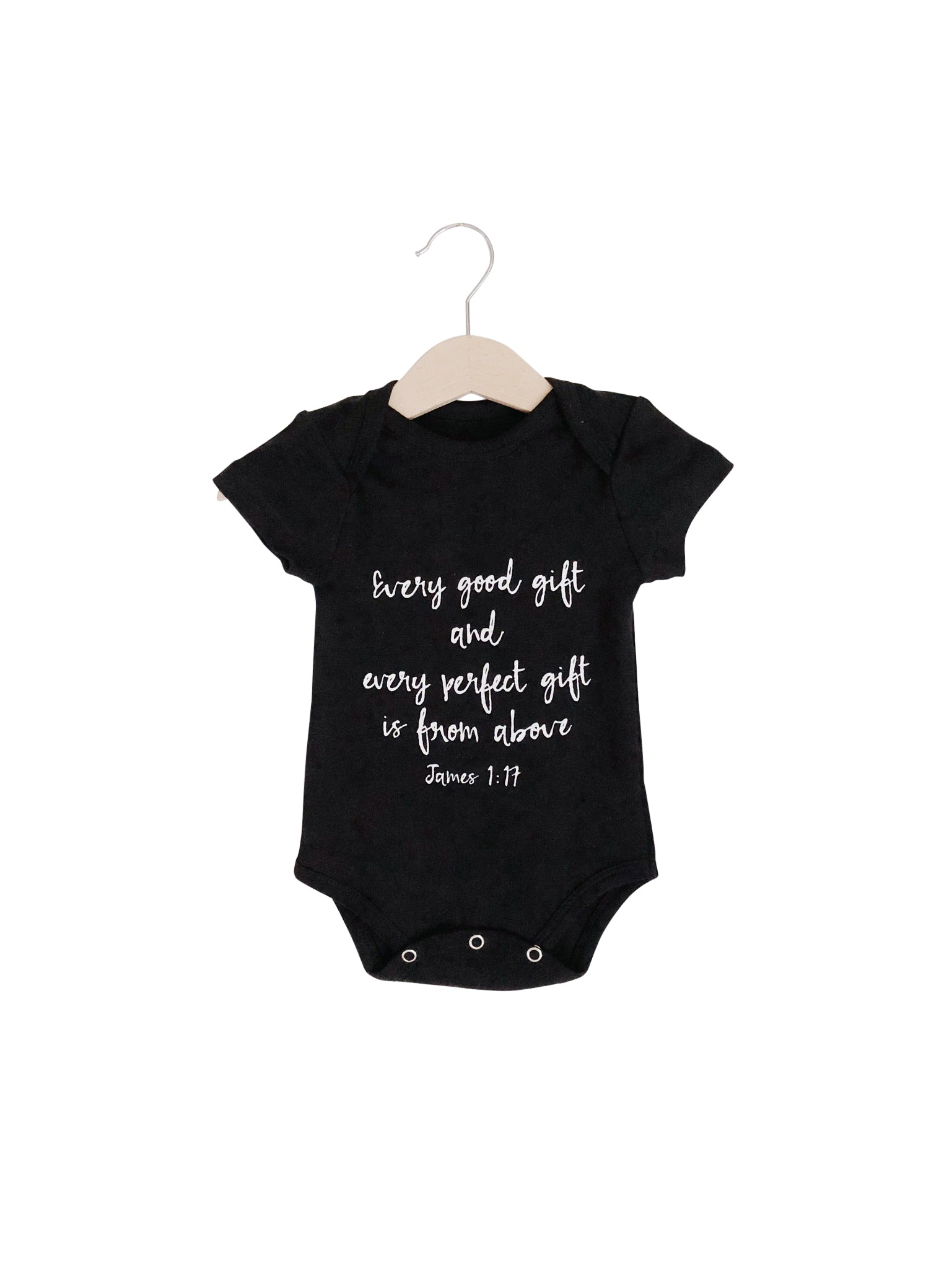 James 1:17 Organic Short Sleeve Bodysuit | GOTS Certified Organic Cotton