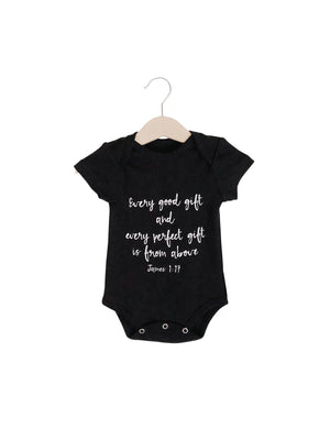
                  
                    Load image into Gallery viewer, Organic Short Sleeve Bodysuit  -  James 1:17
                  
                
