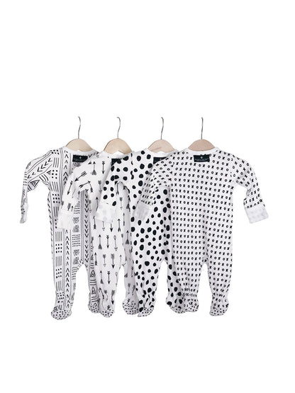 Organic Zip Footie | GOTS Certified Organic Cotton | Signature Prints
