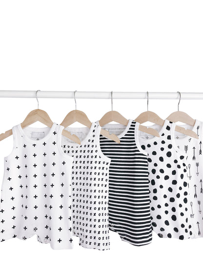 Organic Tank Romper | GOTS Certified Organic Cotton | Signature Prints