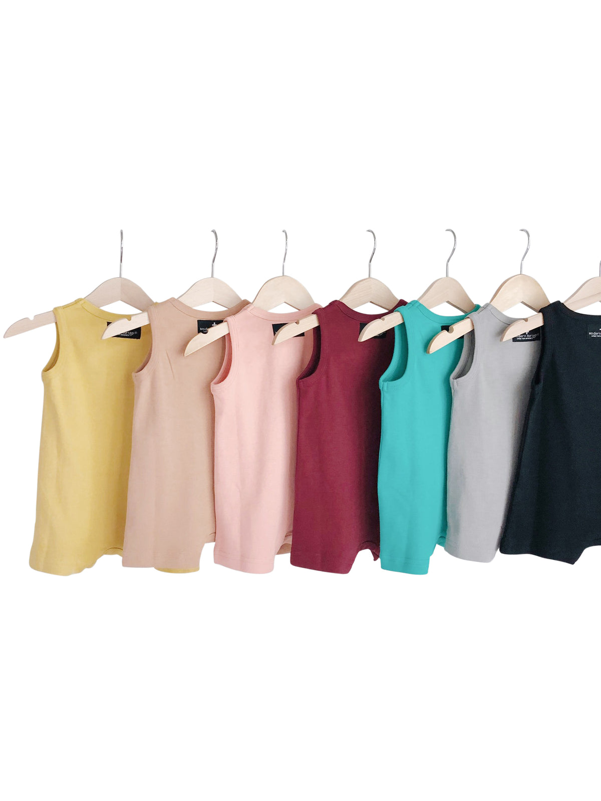 Organic Baby Tank Romper | GOTS Certified Organic Cotton | Solid Colors