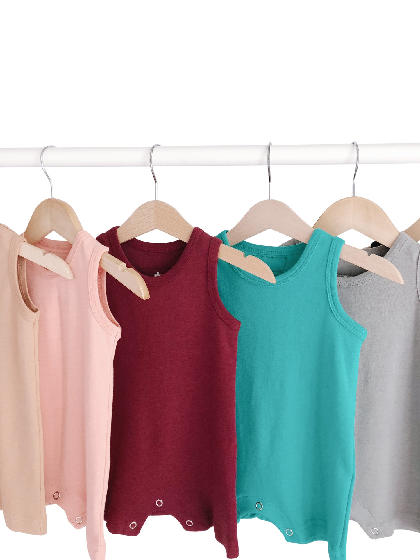 Organic Baby Tank Romper | GOTS Certified Organic Cotton | Solid Colors