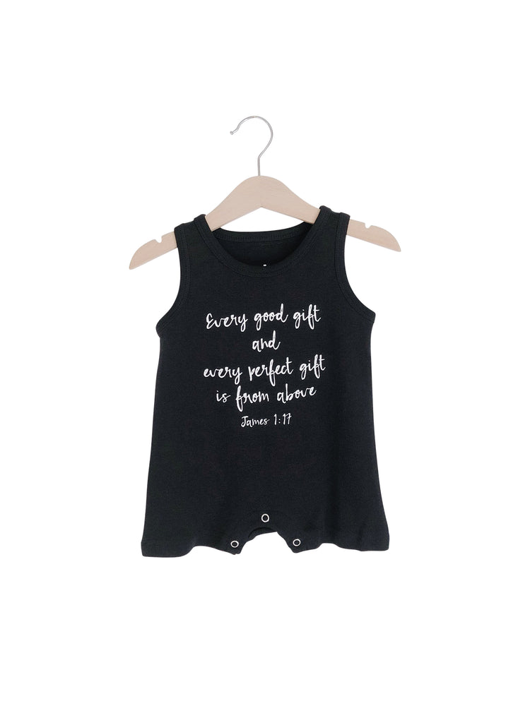 
                  
                    Load image into Gallery viewer, Organic Tank Romper -  James 1:17
                  
                