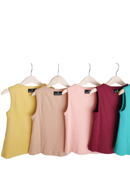 Organic Kids Tank | GOTS Certified Organic Cotton | Solid Colors