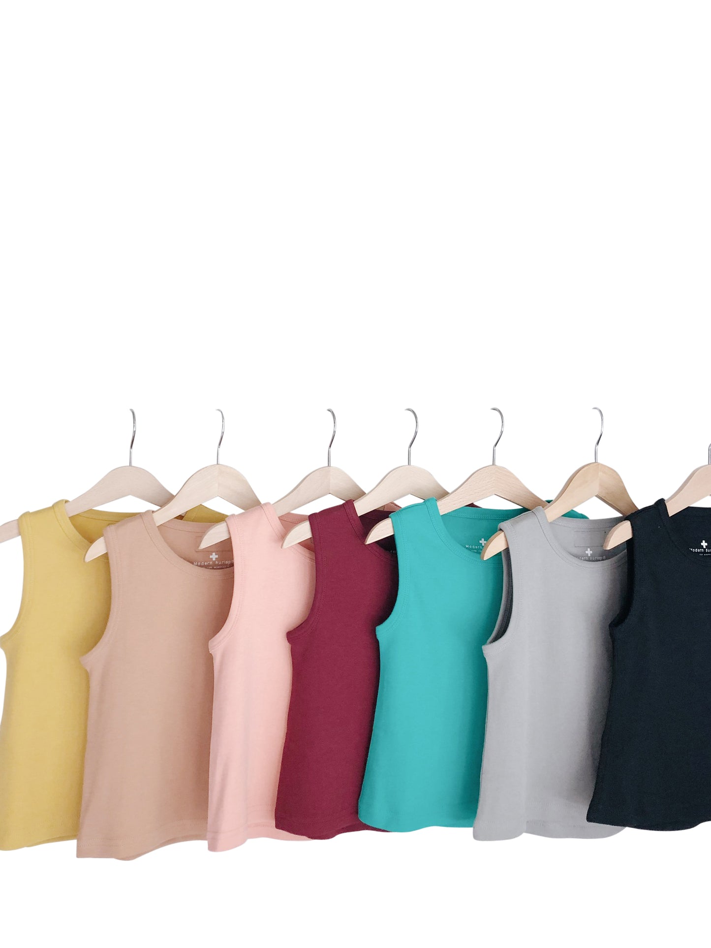 Solid color organic kids tank by Modern Burlap