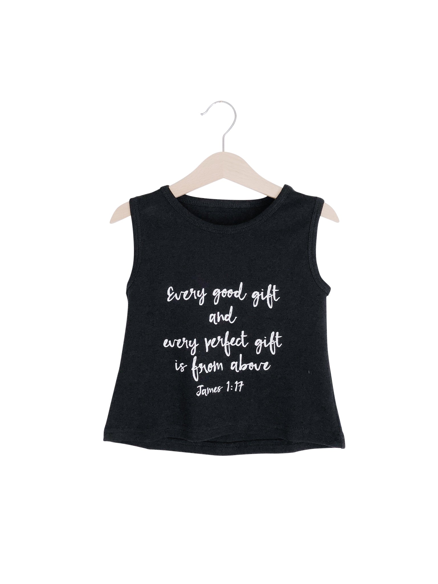 James 1:17 organic baby and kids tank by Modern Burlap