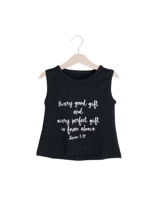 James 1:17 organic baby and kids tank by Modern Burlap