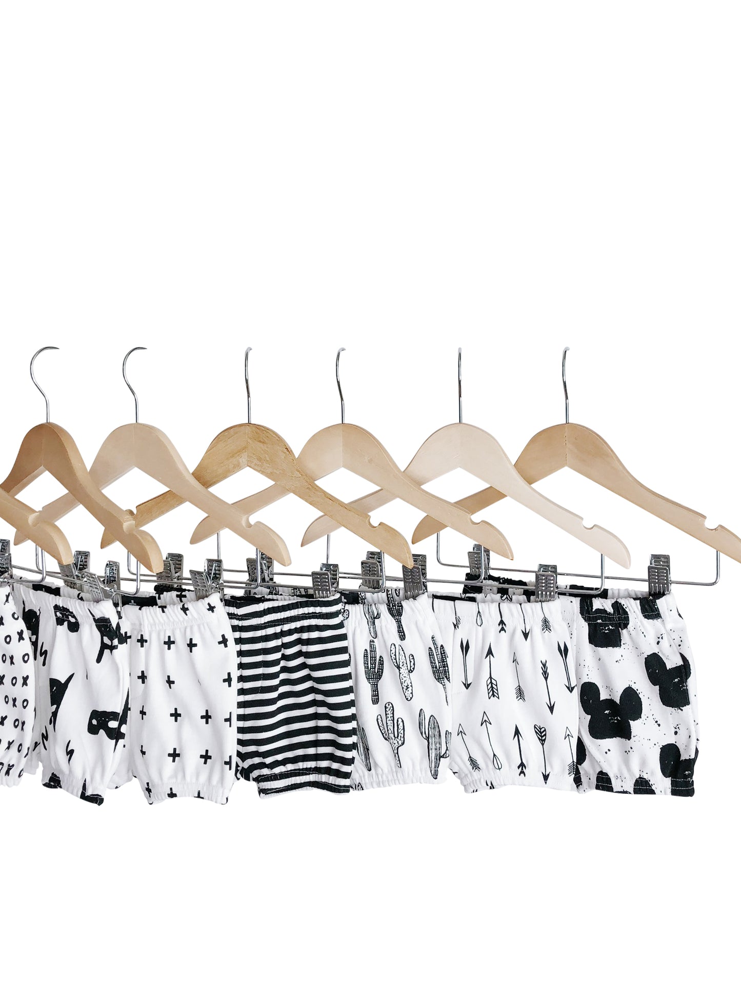 Signature print organic kids shorts by Modern Burlap