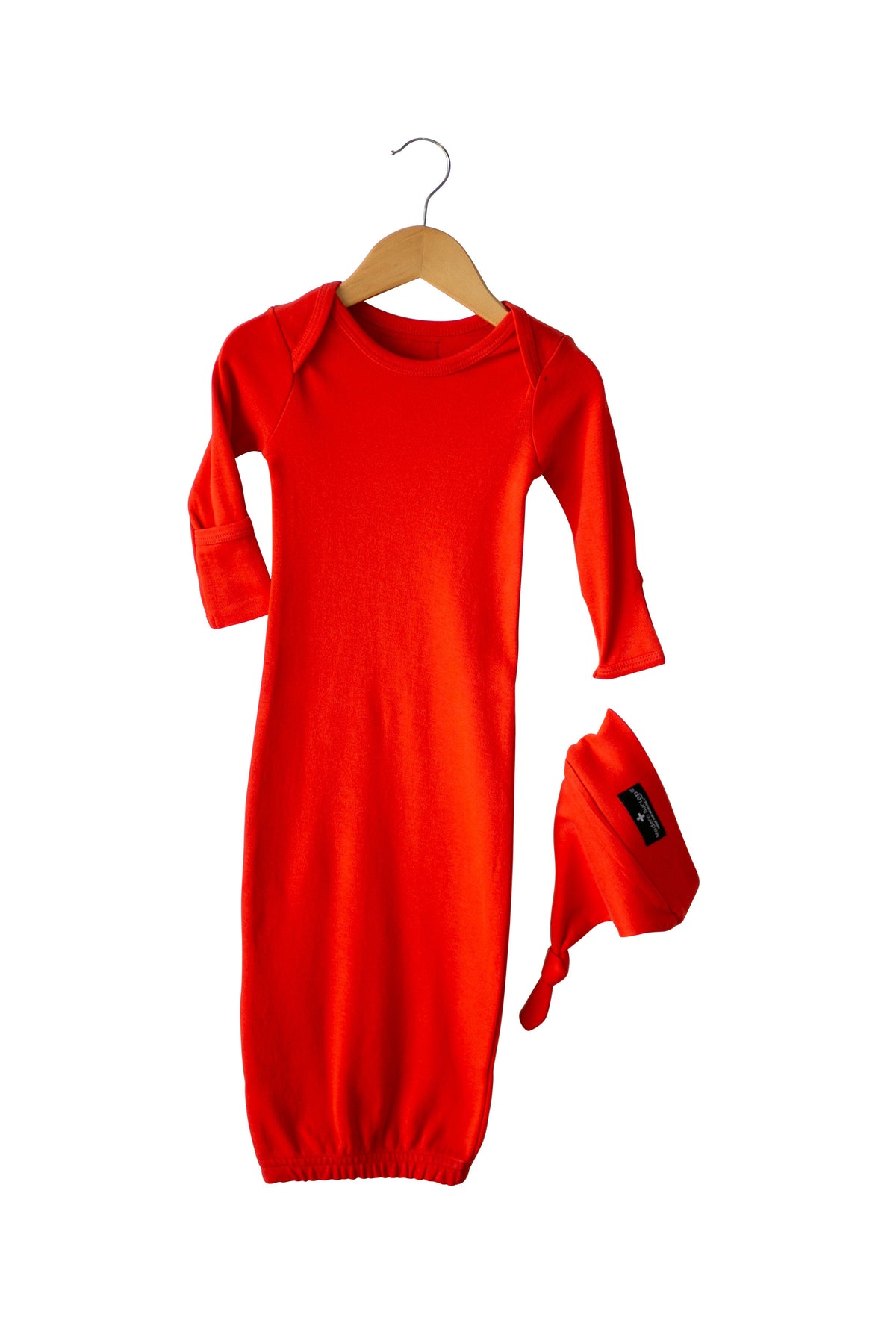 Organic Knot Hat + Gown Set | GOTS Certified Organic Cotton | Solid Colors