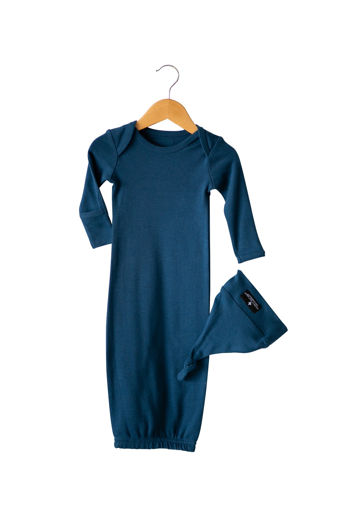 Organic Knot Hat + Gown Set | GOTS Certified Organic Cotton | Solid Colors