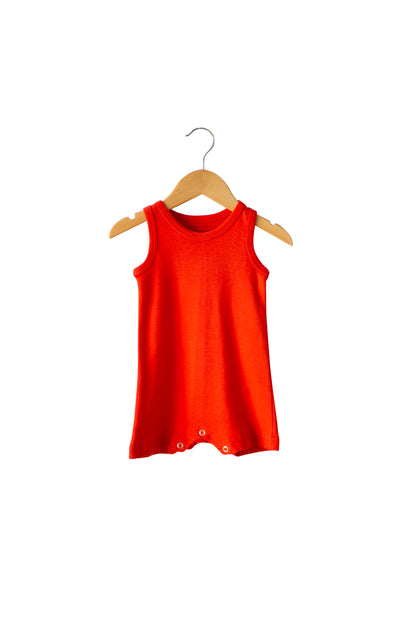 Organic Baby Tank Romper | GOTS Certified Organic Cotton | Solid Colors