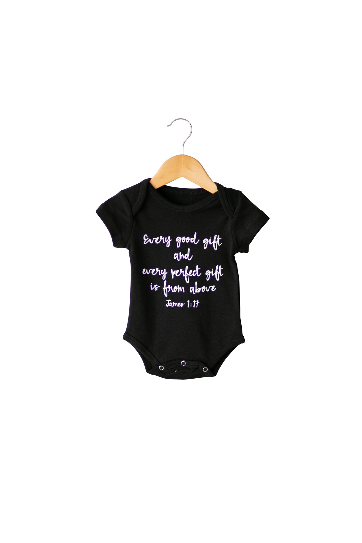 James 1:17 Organic Short Sleeve Bodysuit | GOTS Certified Organic Cotton