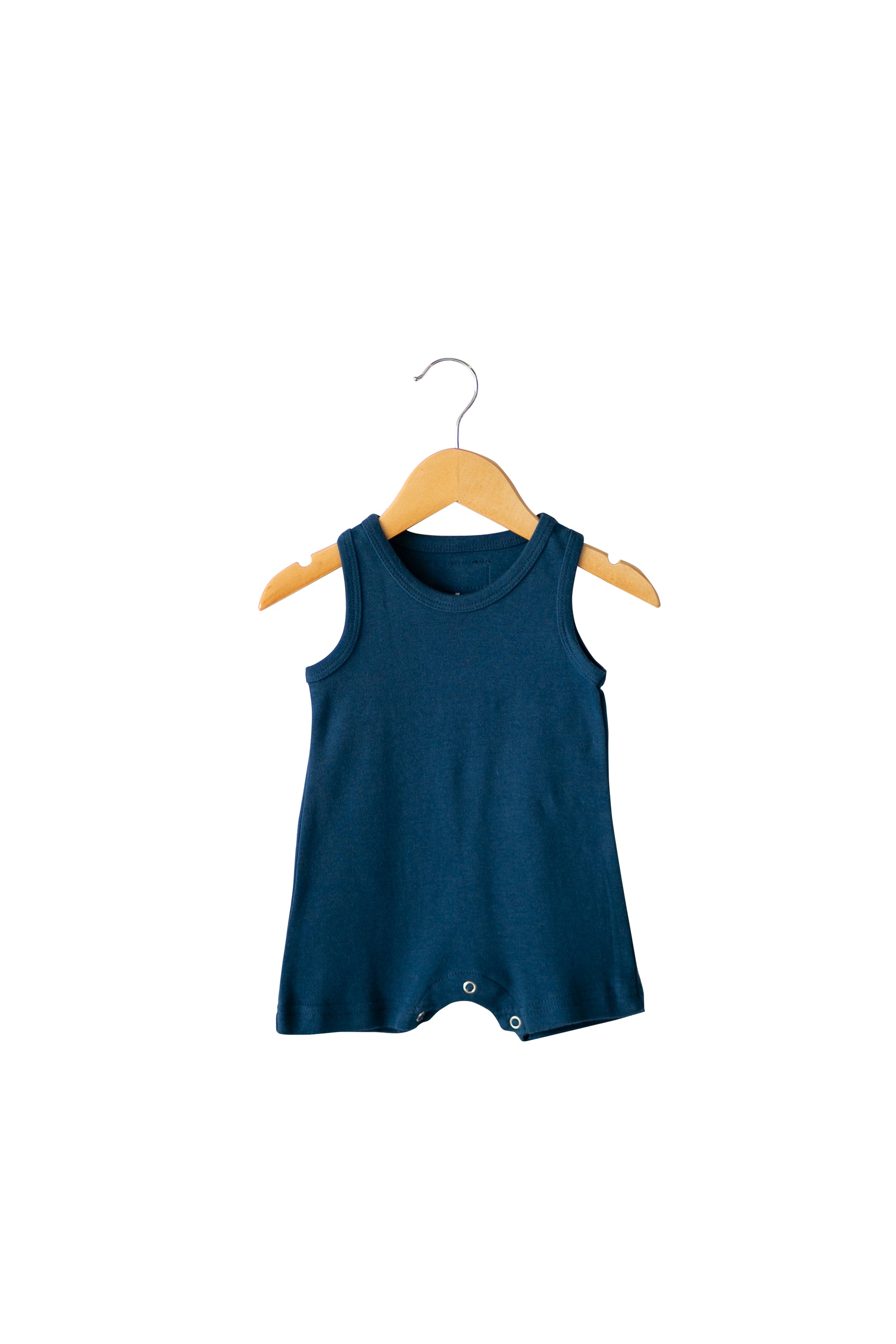 Organic Baby Tank Romper | GOTS Certified Organic Cotton | Solid Colors