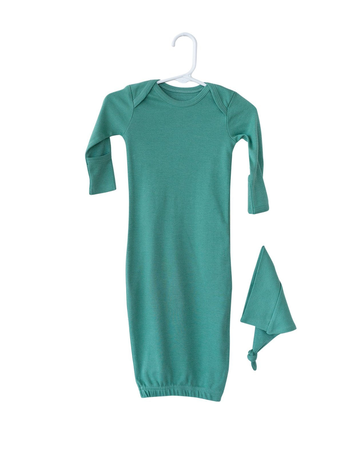 Organic Knot Hat + Gown Set | GOTS Certified Organic Cotton | Solid Colors