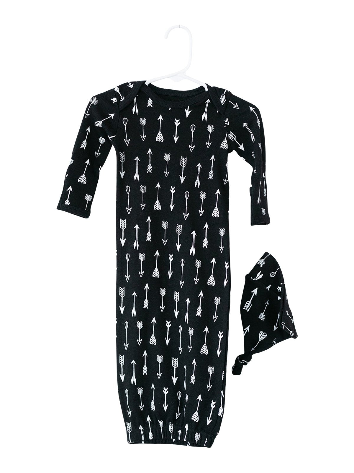 Organic Knot Hat + Gown Set | GOTS Certified Organic Cotton | Signature Prints
