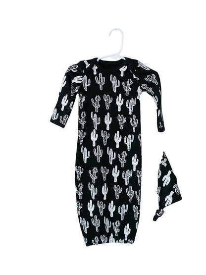 Organic Knot Hat + Gown Set | GOTS Certified Organic Cotton | Signature Prints