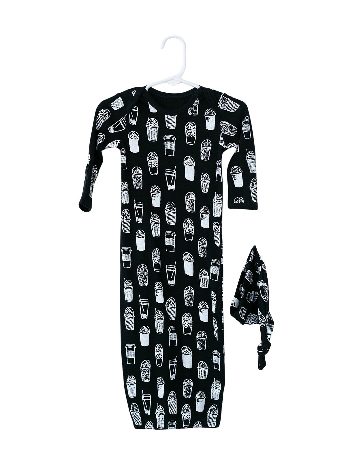 Organic Knot Hat + Gown Set | GOTS Certified Organic Cotton | Signature Prints