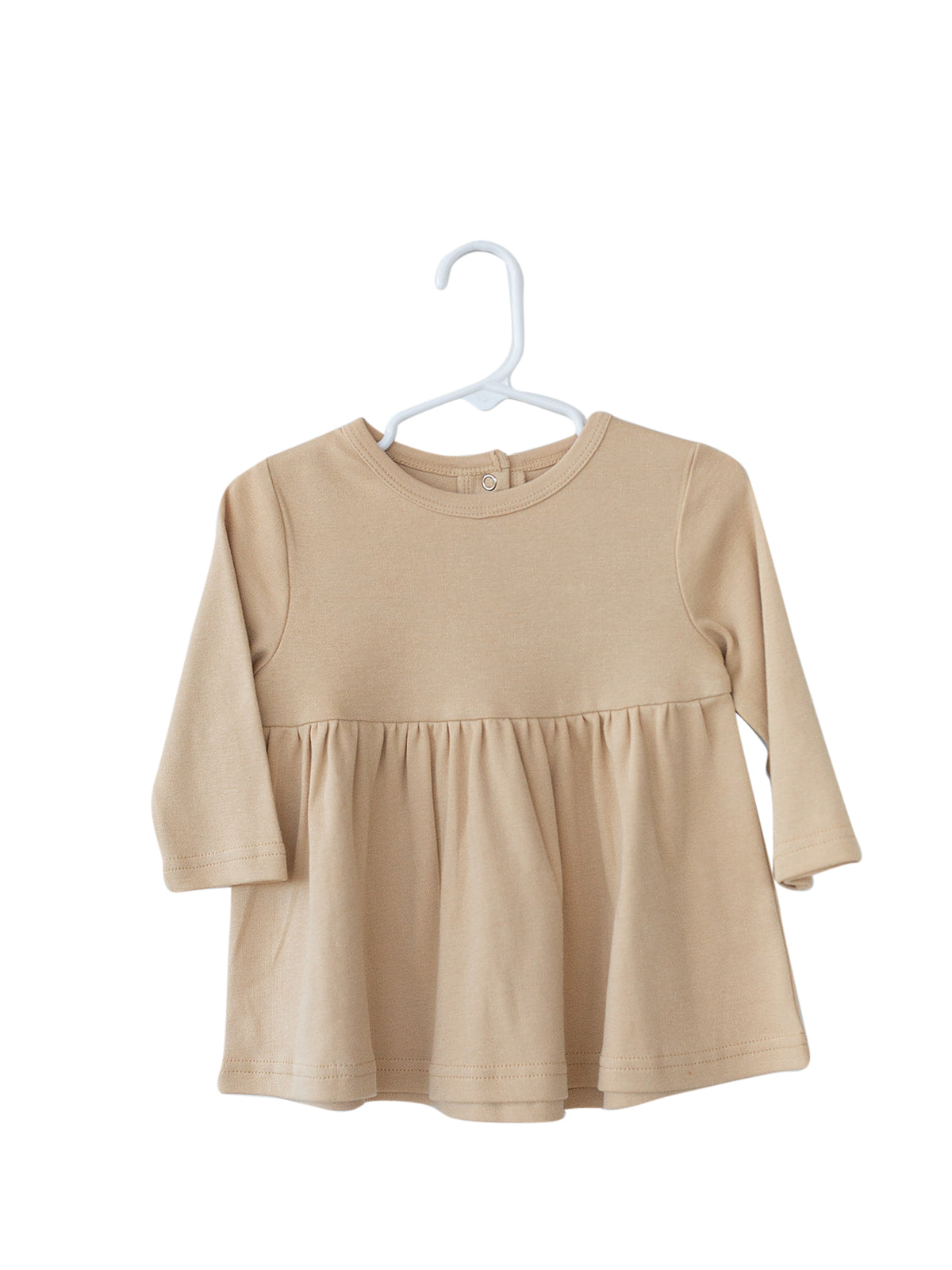 Organic Long Sleeve Dress | GOTS Certified Organic Cotton | Solid Colors