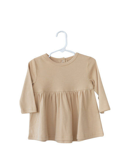 Organic Long Sleeve Dress | GOTS Certified Organic Cotton | Solid Colors