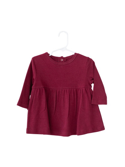 Organic Long Sleeve Dress | GOTS Certified Organic Cotton | Solid Colors