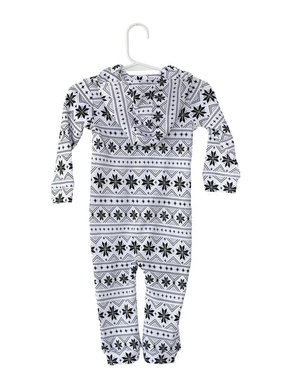 Organic Hoodie Zip Coverall | GOTS Certified Organic Cotton | Signature Prints