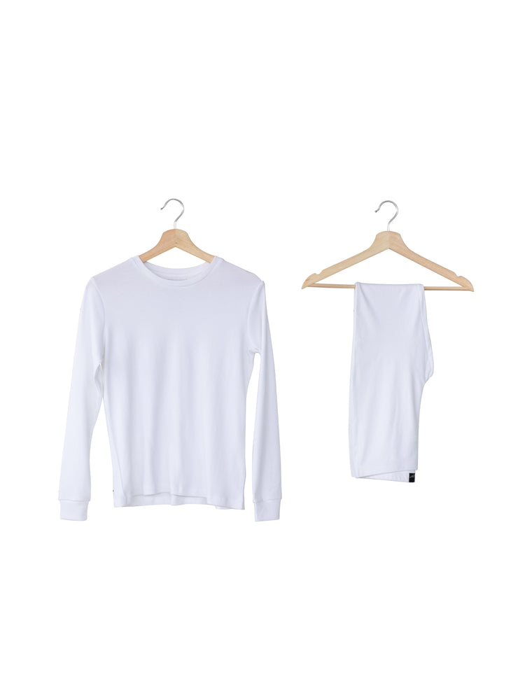 
                  
                    Load image into Gallery viewer, FINAL SALE - Organic Pajama Set -  WHITE
                  
                