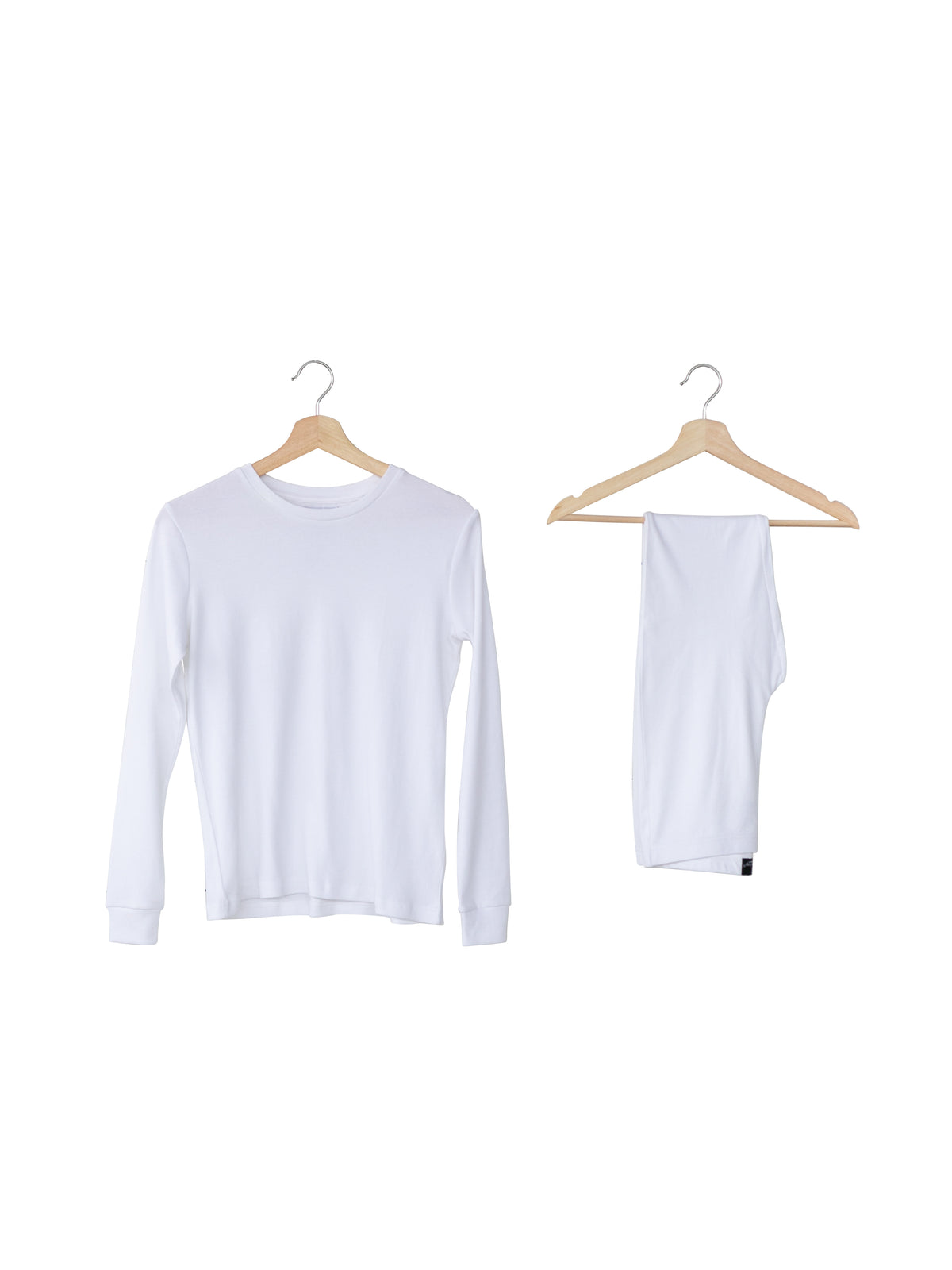 FINAL SALE - Women's Pajama Set in Organic Cotton -  WHITE, product image 3