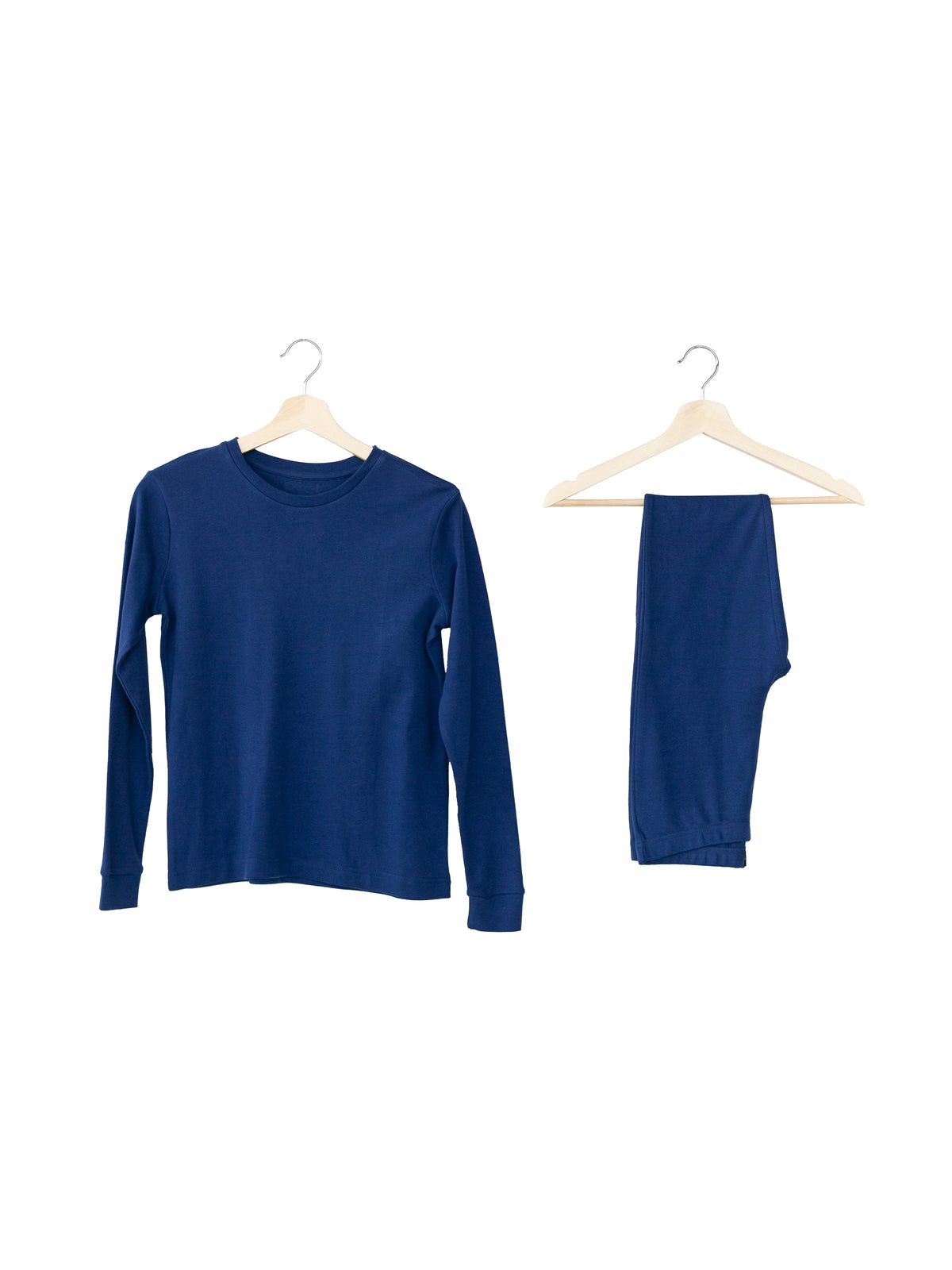 FINAL SALE - Women's Pajama Set in Organic Cotton -  NAVY PEONY, product image 2