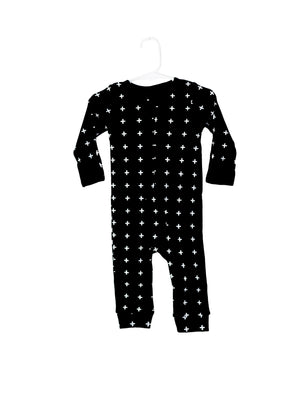 
                  
                    Load image into Gallery viewer, Organic Thermal Zip Coverall -  WHITE ON BLACK SWISS CROSS
                  
                