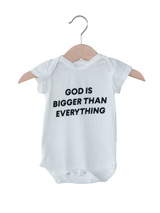 God is bigger than everything Short Sleeve Bodysuit