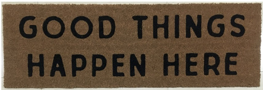 
                  
                    Load image into Gallery viewer, XL Doormat | Good things happen here
                  
                