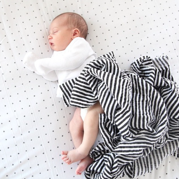 Stripes Organic Swaddle | GOTS Certified Organic Cotton Muslin