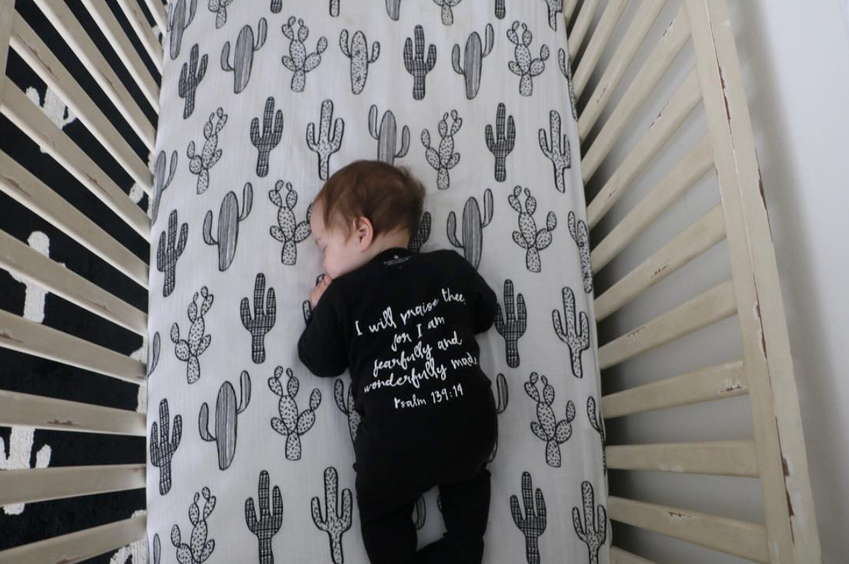 Psalm 139:14 Organic Zip Footie | GOTS Certified Organic Cotton