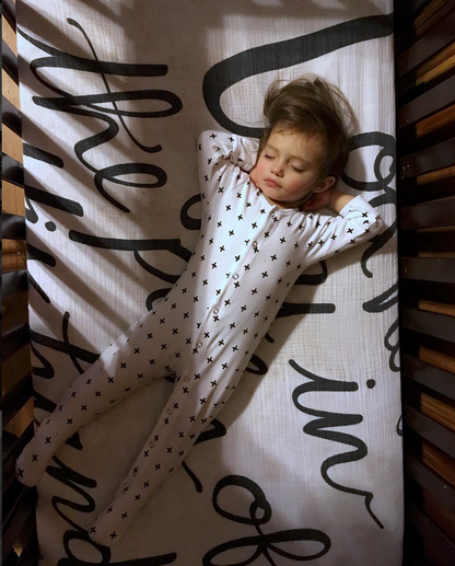 Organic Button Footie | GOTS Certified Organic Cotton | Signature Prints