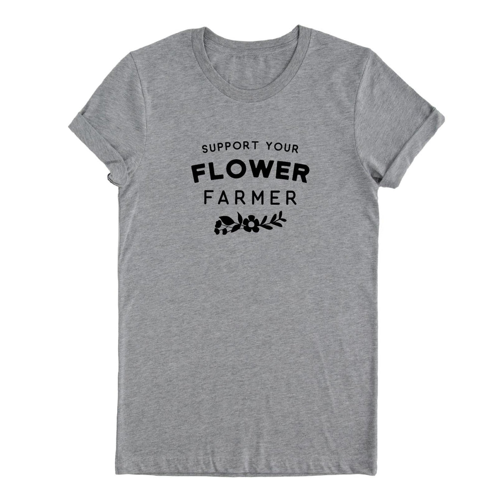 Nature Supply Co. Adult Unisex American Flower Farmers Tee -  Light Grey