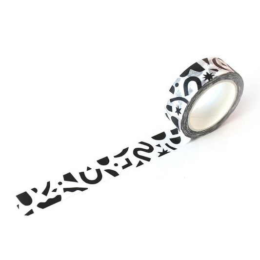 Worthwhile Paper -  Confetti Pattern Washi Tape - Black & White