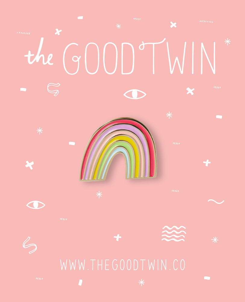 The Good Twin -  Rainbow Pin + Post Card