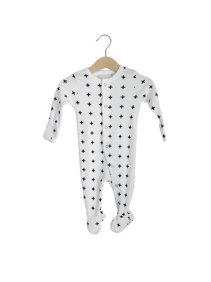 Organic Button Footie | GOTS Certified Organic Cotton | Signature Prints