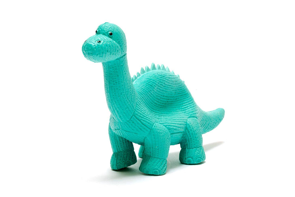 Best Years Ltd - Ice Blue Natural Rubber Dinosaur Toy, Bath Toy and Teether