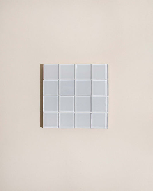 Subtle Art Studios - GLASS TILE COASTER - GLOSS - White Canvas