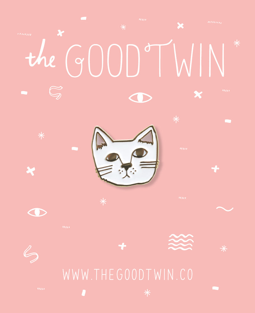 The Good Twin -  Kitcat Pin + Post Card