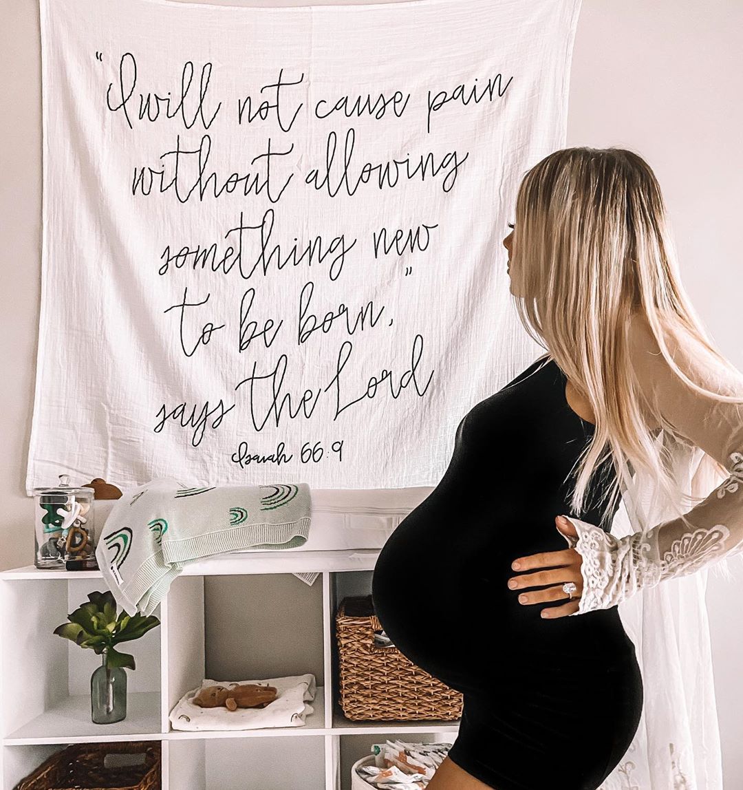 Isaiah 66:9 Scripture swaddle and wall art by Modern Burlap