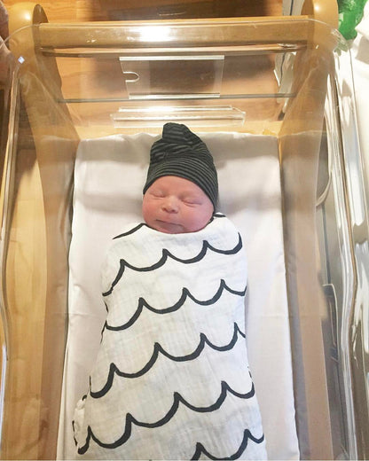 Waves Organic Swaddle | GOTS Certified Organic Cotton Muslin
