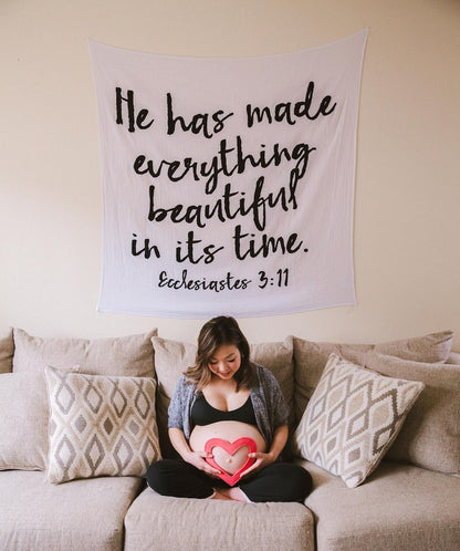 Ecclesiastes 3:11 Scripture swaddle and wall art by Modern Burlap