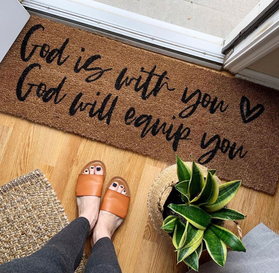 XL Doormat | God is with you God will equip you