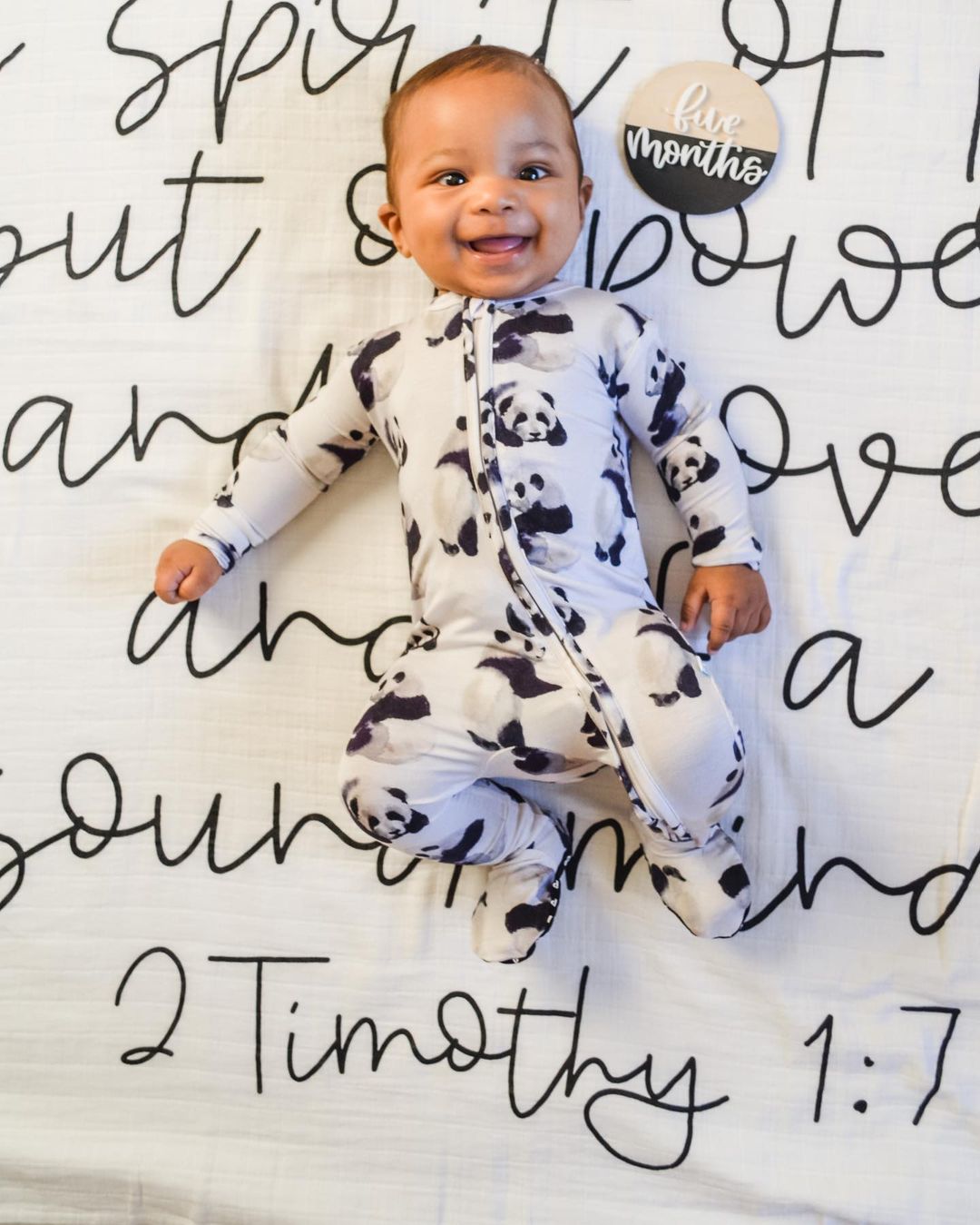 2 Timothy 1:7 Scripture muslin swaddle
